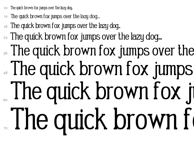 Gabriel Serif font waterfall